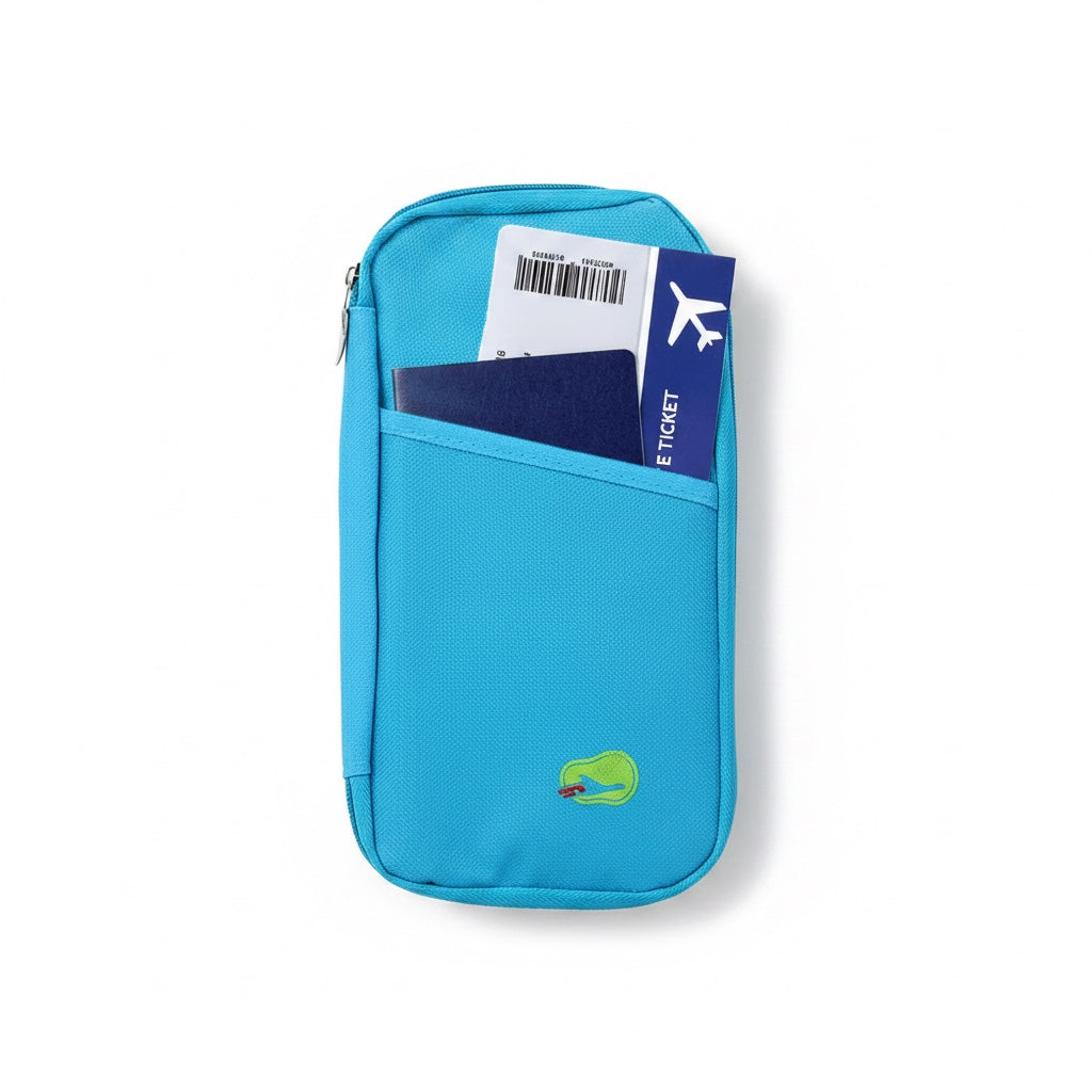 Travel Passport Wallet – flat lay photo 1