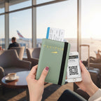 RFID Leather Passport Bag for Women – lifestyle photo 2
