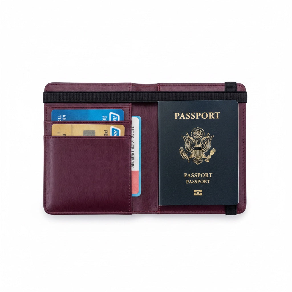 RFID Leather Passport Bag for Women – product detail photo 4