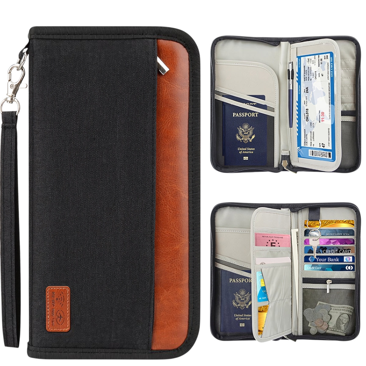 Anti-theft Swipe Travel Passport Holder – product photo 1