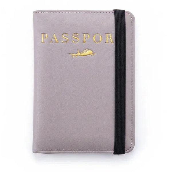 RFID Leather Passport Bag for Women
